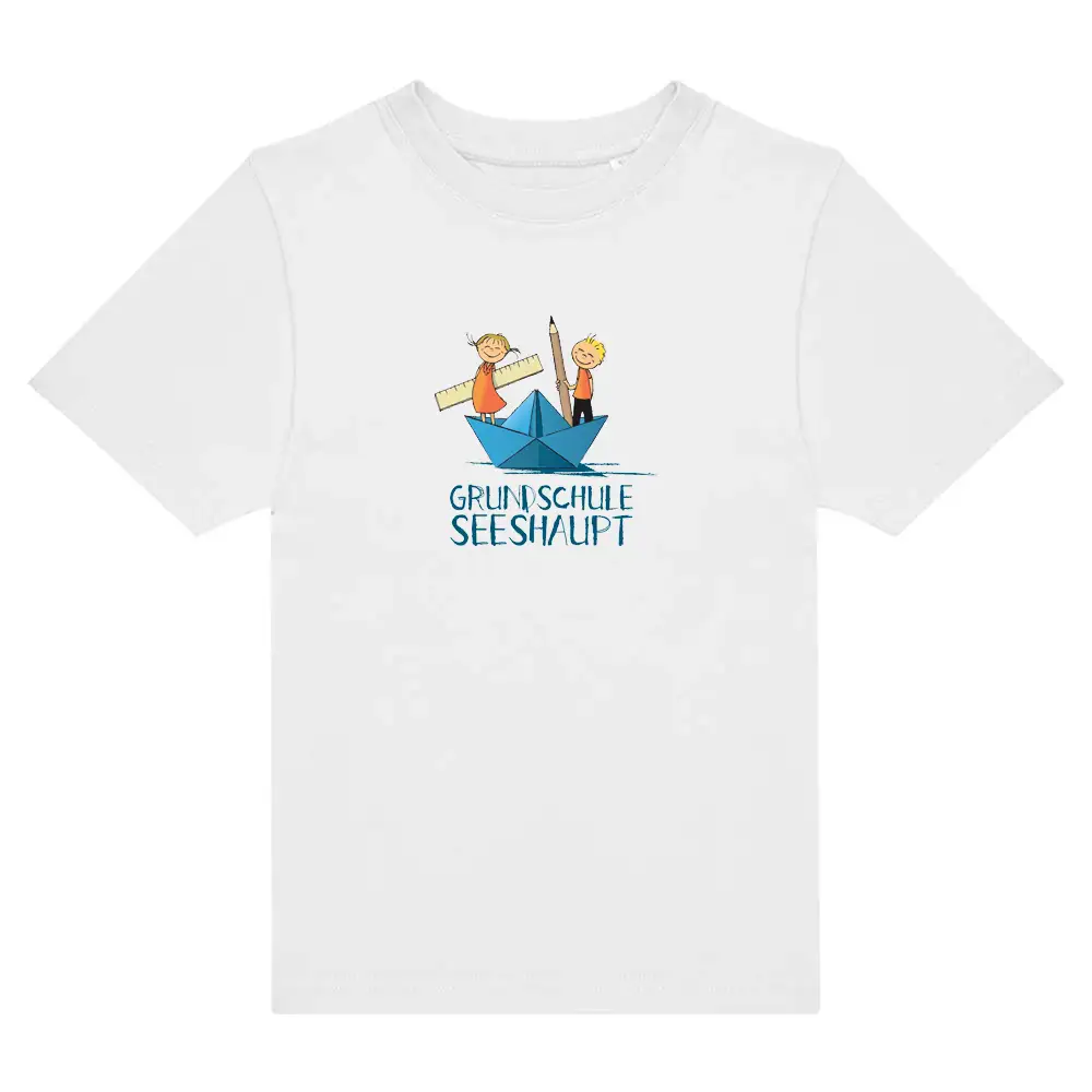 Schulshirt Kids Seeshirt.de Weiß Shirt Fischerhochzeit Tutzing Seeeshirt.de Seegrün