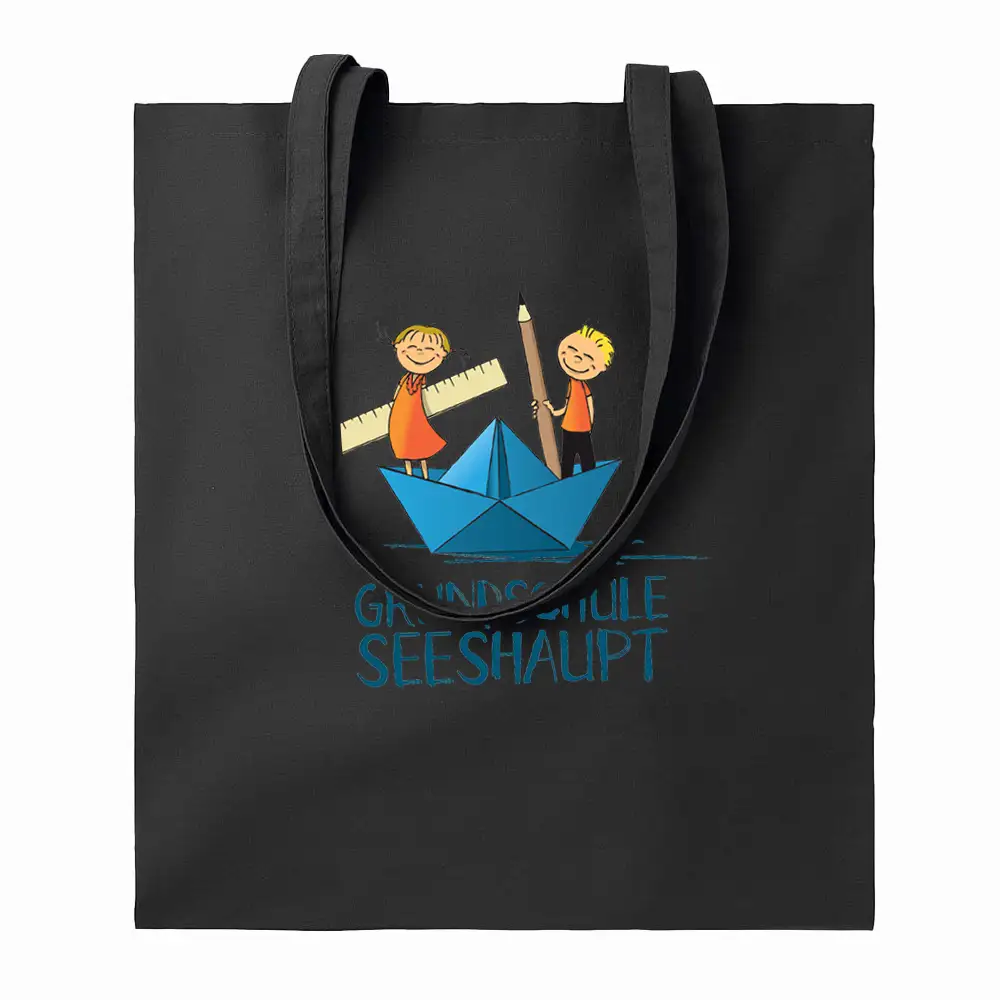 Stoffbeutel Grundschule Seeshaupt Seeshirt.de Black