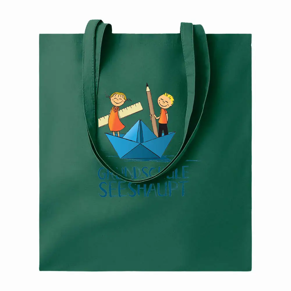 Stoffbeutel Grundschule Seeshaupt Seeshirt.de Green Tasche Fischerhochzeit Tutzing Seeshirt.de
